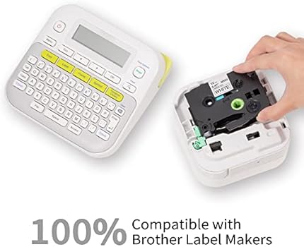 Oozmas Replacement for Brother Label Maker Tape 12mm 0.47” Laminated White P Touch TZe-231 Compatible PT-D410 PT-D210 PT-D400 PT-D460BT PT-1230PC ...