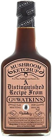 Geo Watkins Vegan Mushroom Ketchup | Vegan Worcestershire sauce | Umami Sauce | BBQ Sauce | Marinade, ingredient sauce | 190ml Glass Bottle (PACK OF 8)