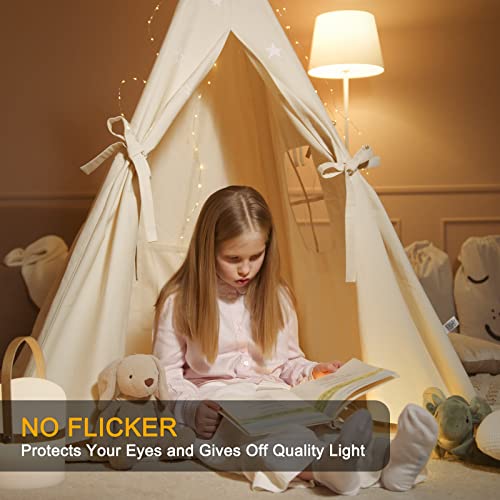 Vintage T10 Led Bulb, Dimmable 2W Tubular Chandelier Bulb, 25Watt Incandescent Bulb Equivalent, 2700K Warm White, Clear Glass, Antique E26 Light Bulbs For Pendant Desk Cabinet Piano Lamp, 3 Pack #TOP2