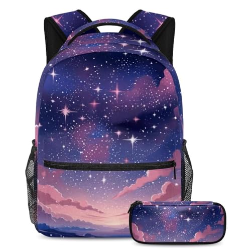 Cartables enfants ciel étoilé rose Sac à dos daypack idéal pour le collège