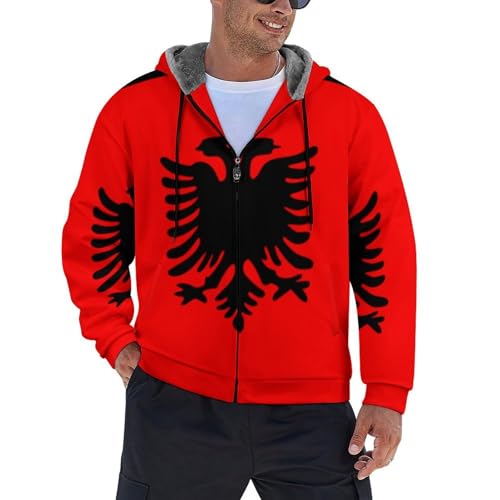 Sweatshirt zippé décontracté veste chaude pour homme en hiver