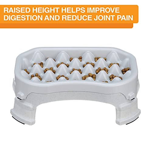 Neater Pet Brands – Neater Raised Slow Feeder Dog Bowl – Elevated And Adjustable Food Height - (2.5 Cup, Vanilla Bean) #TOP5