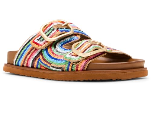 Steve Madden Women's Tourist Multi Color 7.5 Medium