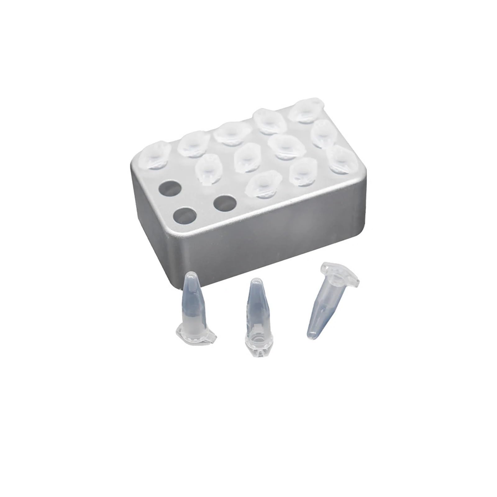 Gradilla Para Tubos De Centrífuga Caja de hielo de aluminio, bloque de tubo centrífugo de 1,5/2ML, termostato de baja temperatura, módulo de congelación multiusos preenfriado