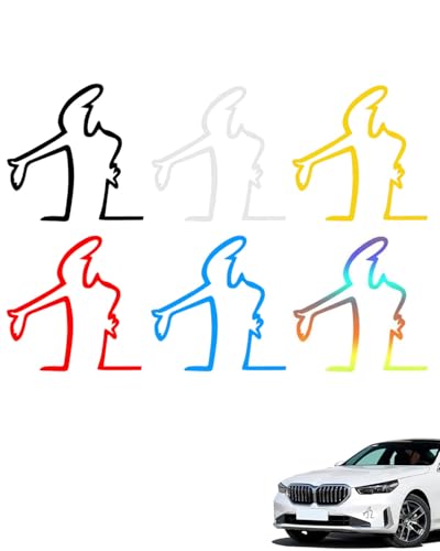 JUKOTA 6PCS Auto Aufkleber Lustige,aufkleber auto,Car Sticker Funny,Wütender Mann Kratzer Erinnerung Autoaufkleber, Glastüraufkleber, personalisierte kreative Aufkleber,Cartoon Comics Aufkleber