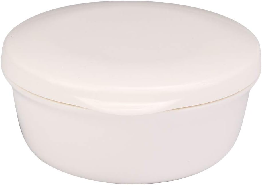 Travel Soaps Container Case, Compact Round Shape Soaps Box Case Dish Container Holder with Draining Plate Cover for Travel