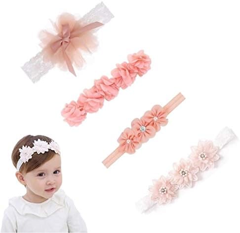 Baby Stirnbänder Mädchen Jollybows 3 Stück , Baby Schleifen Blume