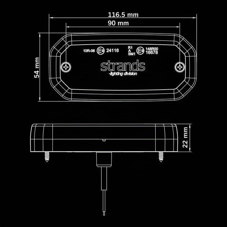 Strands FOR9T Scale Jaune – Module de positionnement compact en jaune – Pour personnalisation de camion, voiture, bus