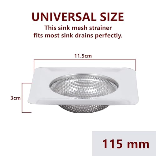 Image of Stainless Steel Kitchen Sink Strainer (Square-Jali+DISHWASH-Cloth)