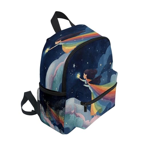 Star Girl Rainbow Toddler Backpack Kindergarten Elementary Backpack for Boys Girls Toddler Schoolbag2