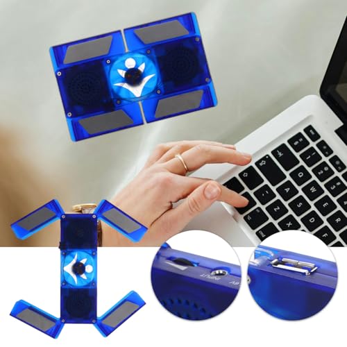 Levemolo Base portátil plegable para laptop con LED y ventilación miniatura 6
