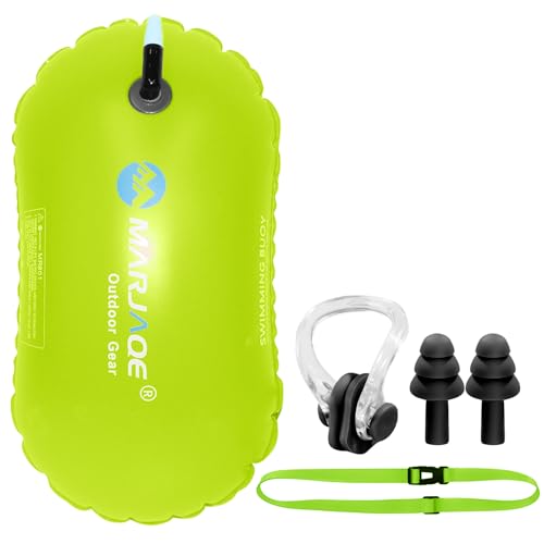 HSHHOOM Boya de Natación,Boya de Natación para Aguas Abiertas, Flotadora de Color Llamativo con Cinturón Ajustable para Segurar Nadar/Entrenamiento Acuático/Triatleta (YY-LS)