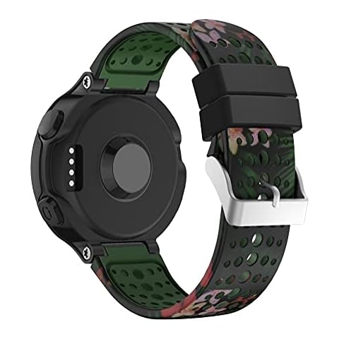 Chainfo compatible with Garmin Forerunner 235 / Forerunner 230 / Forerunner 735XT Watch Strap, Soft Silicone Classic Sport Replacement Watch Band (Pattern 1) Cover
