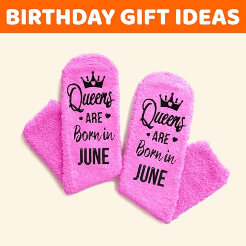 Image of HAPPYPOP Birthday Gifts Ideas for Women - January February March Birthday Socks in Pink