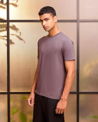 Image of Wellbi Bamboo Men's Tshirt - Ultra-Soft, Breathable & Sustainable | Premium Cotton Blend for Supreme Comfort | Stylish & Eco-Friendly T-Shirt for Men | Tshirt Men Cotton