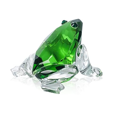 Movdyka Crystal Frog Figurine Collectible Gift Cover