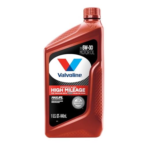 Valvoline High Mileage with MaxLife Technology 5W-30 Synthetic Blend Motor Oil 1 Quart
