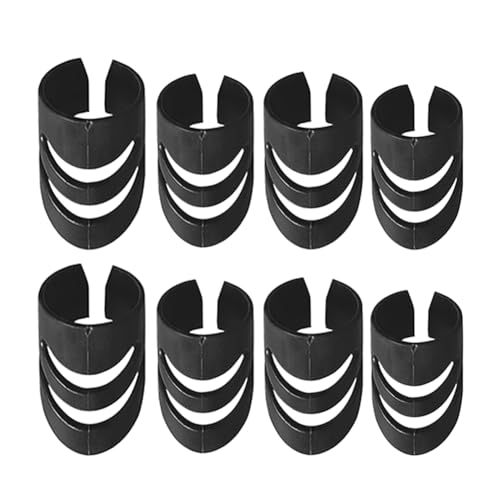 8Pcs Alaska Adjustable Finger Guitar Picks (Black)