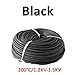 1pc Fiberglass Tube Silicone Resin Coated Insulated Soft Chemical Glass Fiber Braided Sleeve(Black,2.5MM_100M)