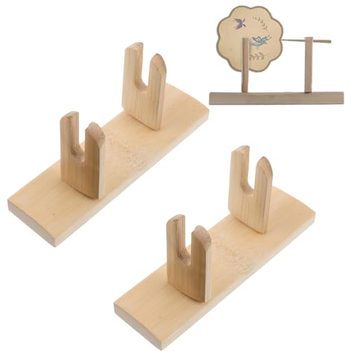 FDDU 2 Pièces Support Décoratif De Ventilateur À Main, Porte-Éventail De Style Présentoir, Supports De Ventilateur À Main En Bois, En Bois, pour La...