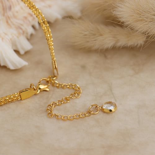 Image of Dainty Gold Shell Pearl Charm Ankle Bracelet for Women Trendy non-Tarnish Adjustable Anklet Summer Beach Fashion Jewelry Gift
