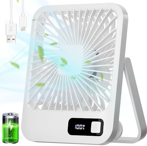 Amazon.com: PUREMED USB Desk Fan, 2000mAh Rechargeable Battery Operated ...