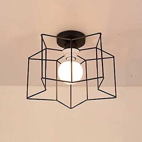 TOUF Creative Pentagonal Shape Ceiling Light, Dining Table Ceiling Light, Minimalist Art Dining Room Light with Single Head Restaurant Ceiling Light Cover