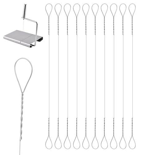 10 Pcs Cheese Slicer Wire, 5.5-Inch Stainless Steel Cheese Cutter Wire Replacement for Cutting Egg & Butter, Marble Cheeses Slicing Board Wires Easy to Use Convenient Efficient