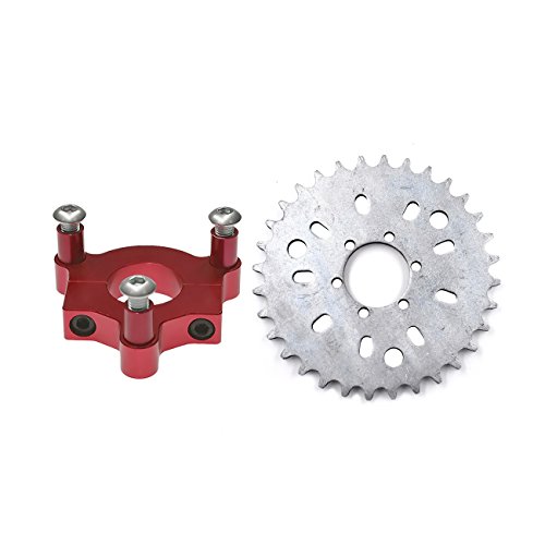 NAVARME 415 Chain Sprocket 1.5" 32T Red CNC Adapter Motorized Bicycle 50cc 60cc 80cc - Thumbnail 5
