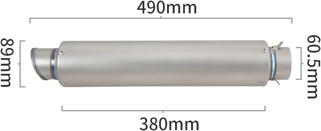 チタン チタンサイレンサー 汎用60.5π 中間チタンパイプ付き