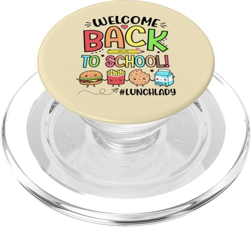Lunch Lady Welcome Back To School First Day Of School Womens PopSockets PopGrip for MagSafe