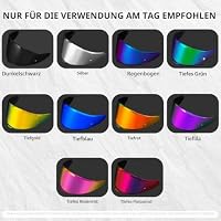 PSLER Helm Visier für Shoei NXR2 Z8 RF-1400 CWR-F2 CWR-F2R X-Fifteen X15 X-SPR Pro Verspiegelt Helmvisier Getöntes Visier Motorradhelm Zubehör Ersatz(Silber) – Ansicht 4