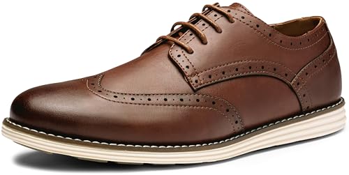 Vostey Mens Casual Dress Shoes Wingtip Oxford Shoes Business Dress Dress Shoes for Men