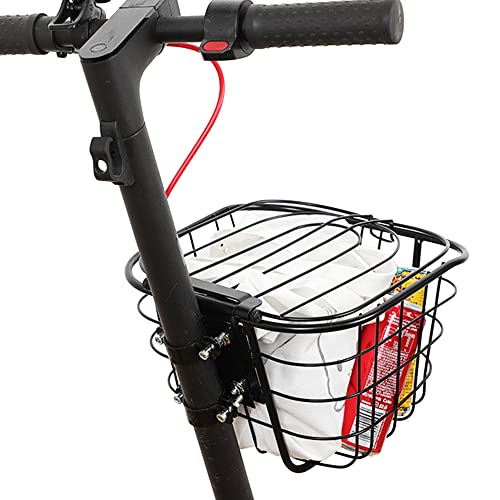 Doorslay E-Bike Basket Scooter Front Basket Holder Rust-Resistant Steel Bicycle Basket Cycling Front Basket Replacement, Circumference 4.7/6.3 Inch #TOP5