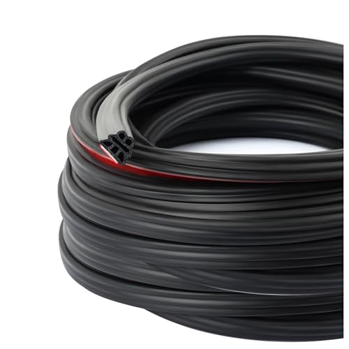 SSNNUU 32.8Ft Universal Rubber Weather Stripping with Upgrade 3 Layer Sound-Proofing Structure, Automotive Weather Stripping for Car Door, Trunk, Hood