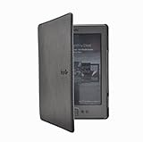 HUASIRU PU Leather Case Cover for Amazon Kindle 4 & Kindle 5 Generation (Button Version) Only, Black