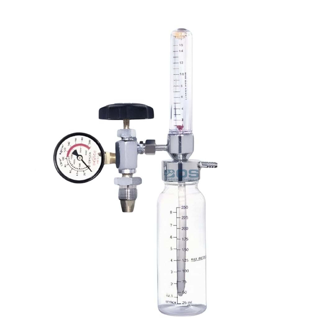 HCG Health Cure Generation Oxygen Flowmeter with Humidifier Bottle & Pressure Gauge | Brass Body Oxygen Regulator for Cylinder | Accurate 0–15 LPM Flow Control for Hospital & Home Use-image-49