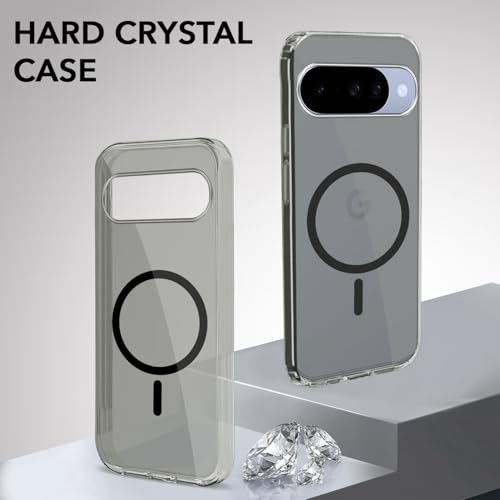 Image of Jkobi Lifetime Anti-Yellow MagSafe Compatible Clear Back Cover Case for Google Pixel 10 (Sleek Hard Crystal | Shockproof and Camera Protection)