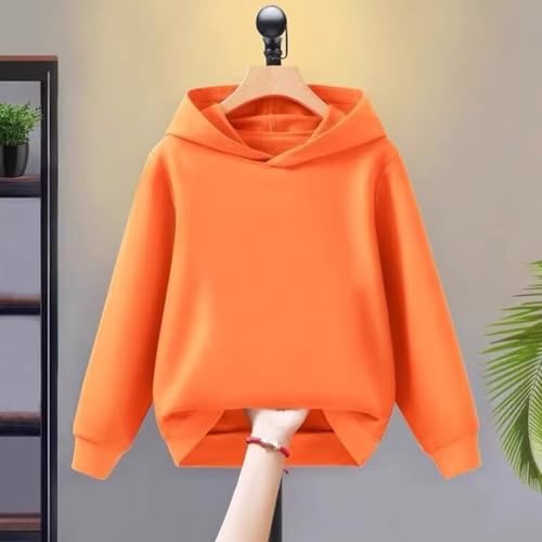 Boys Girls Sweatshirts Hoodies Solid Color Tops Long Sleeve Outfits Pullover with Pocket Outwear Clothes2