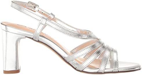 Bella Vita Women's Gretta Heeled Sandal, Silver Leather, 6.5 Wide | Image 5