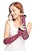 Bienvenu Punk Gothic Rock Long Arm Warmer Fingerless Gloves,Black Fuchsia