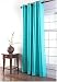 Stylemaster Tribeca 56 by 95-Inch Faux Silk Grommet Panel, Turquoise