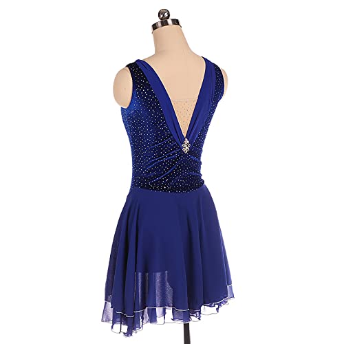 Body Para Crianças Meninas Patinação Artística No Gelo Feminino Adulto Brilhante Com Strass Sem Mang