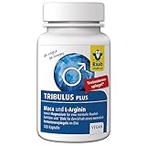 Raab Vitalfood Tribulus Plus Kapseln für Männer, Tribulus Terrestris, mit Maca und L-Arginin, mit Magnesium und Zink, 100 Kapseln à 650 mg