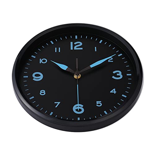 Diyzon Black Wall Clock Silent Non Ticking 10 Inch Quality Quartz Clock - Battery Operated - Easy To Read - Modern Design And Fashion Style - Suitable For Home/School/Decoration Clock (Black) #TOP7