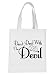 Produktbild clothinx Einkaufstasche Don't Deal with the Devil Weiß