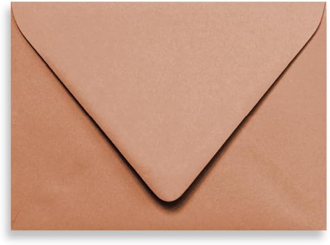Terracotta Orange A7 Euro Curved Flap Matte Invitation Envelopes - Pack of 50