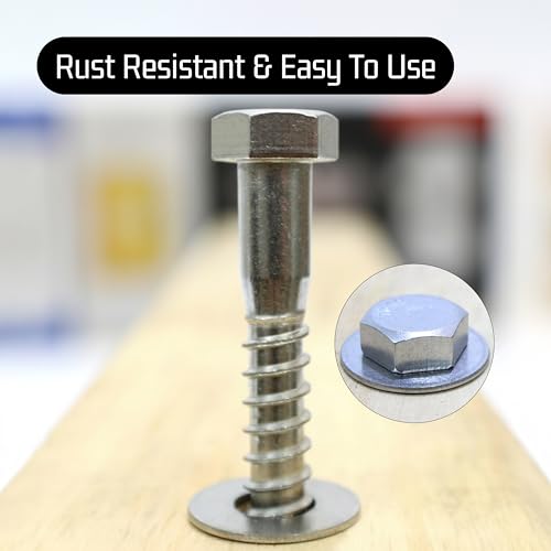 Image of Bolt Dropper 1 /4 inch x 1-1 /2 inch Stainless Hex Head Lag Bolt Screws, (25 Pack), 304 (18-8) Stainless Steel Coach Bolts /Large Screws for Wood with Plain Finish by Bolt Dropper