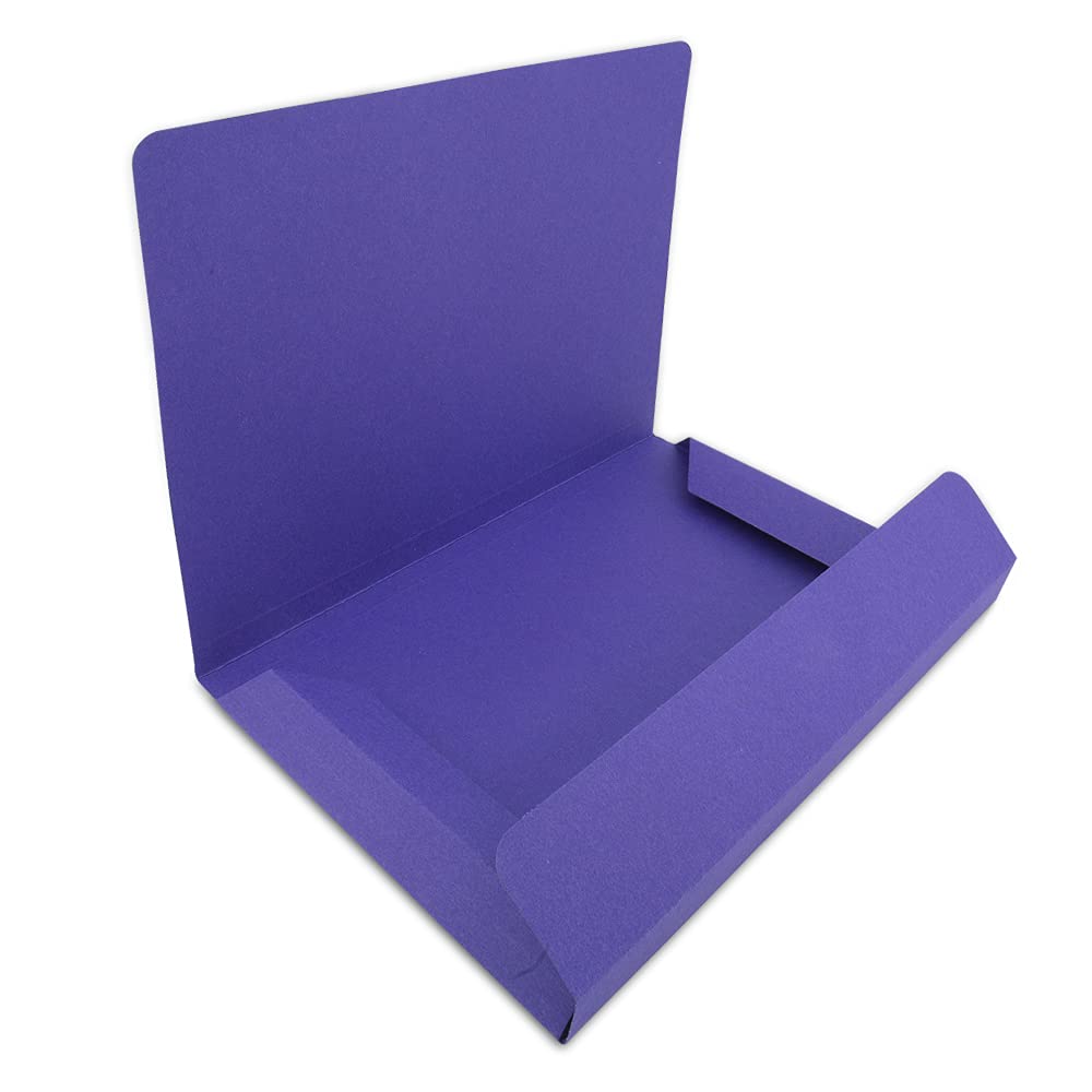 Carpetas de cartón A4 azul con solapas y goma elástica Pack de 20