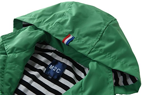 M2C Boys Hooded Rain Jacket Waterproof Light Windbreaker 6-7 Green #TOP3